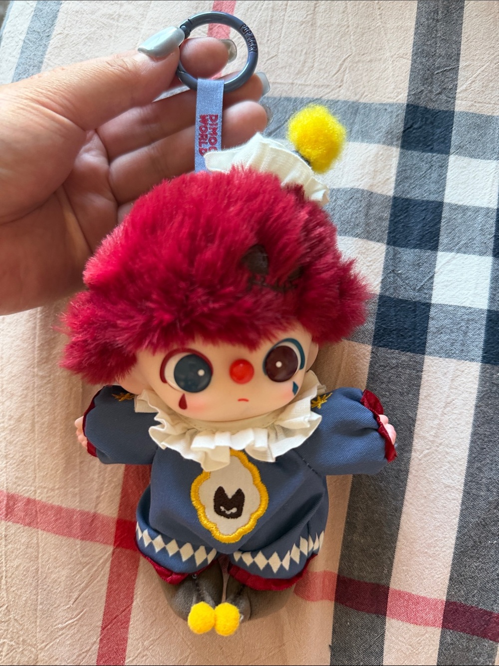 Red-Haired Clown Plush Keychain - Unbranded